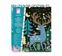 Janod - Kit Creativo 5 Quadri da Decorare con Sabbia Fosforescente e Glitter - Hobby creativi - 5 Quadri da Decorare + Strumento - Immaginazione e creatività Fai da Te - dai 6 Anni