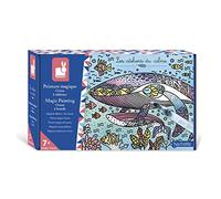 Janod - Kit Pittura Magica Oceano - Les Ateliers du Calme - Attività Creative per Bambini - 6 Quadretti da Realizzare - Capacità Fino-Motorie e Concentrazione - Dai 7 Anni, J07990