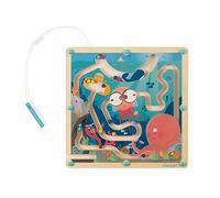 Janod - Labirinto Magnetico in Legno con Biglie Oceano - Sviluppo della Motricità Fine e della Concentrazione - Formato: 25 X 25 Cm - Certificato FSC - A Partire dai 2 Anni in Su, J05312