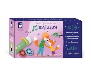 Janod - Lampada sonora Meravigliosa - L'Ora dei Baci - Storia del Bambino - Lampada per bambini disponibile in 4 Universo - Scatola di storia per bambini evolutiva - Attività bambino 3 anni in