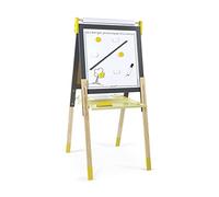 Janod - Lavagna a Doppia Faccia Color Talpa e Verde - Scalabile, Regolabile in Altezza - Lavagna Bianca Magnetica + Lavagna per Gessetti - 13 Accessori Inclusi - A Partire da 3 Anni, J09630