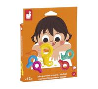 Janod Prime 6 matite di Cera per Bambini dai 12 Mesi-Adatte alle manine-Ideali per i Primi disegni-J07400, Multicolore, J07400