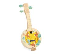 Janod Legno-Strumento Corde di Ricambio Incluse-Giocattolo d'imitazione e Musicale-Banjo Guitare per Bambini-dai 3 anni-J07661, Multicolore, 18,5 x 5,2 x 44, J07661