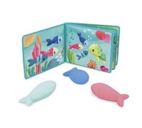 Janod Bagno interattivo Inclusi-1 Libro + 3 Spruzzi-Sviluppa la motricità fine-Facile da Pulire-da 10 mesi-J04733, J04733