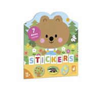 Janod Libro 18 Mesi-Tema della foresta-12 Decorare-8 Pagine di Adesivi-Tempo Libero Creativo per Bambini-Allenamento della motricità fine e della concentrazione, J09200