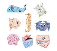 Janod - Origami - 20 Origami da Realizzare - - Magic Ocean - Kit Creativo per Bambini - Apprendimento della Motricità Fine e Concentrazione - A Partire dai 7 Anni - J07749