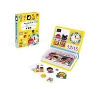 Janod - Magnéti' Book “Apprendo l’ora”, Gioco Educativo Magnetico 50 Pezzi - Apprendimento Motricità Fine e Immaginazione - Da 3 Anni in Su, J02724