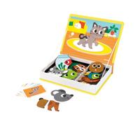 Janod, Magneti'Book Animali Domestici, Gioco Magnetico per Bambini 3 Anni | 31 Magneti e 10 Carte Modello, Cartone FSC, Osservazione, Coordinazione Occhio-Mano, Vocabolario e Creatività