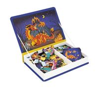 Janod Magnéti'Book Dragons-Gioco Magnetico educativo 53 magneti + 10 Modelli-Giocattolo per Bambini in Cartone FSC-Sviluppa la destrezza e l'immaginazione-da 3 anni-J02527, J02527