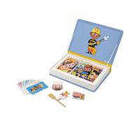 Janod - Magnéti'Book Mestieri - Gioco Educativo Magnetico 48 Calamite + 16 Carte Modello - Giocattolo per Bambini in Cartone FSC - dai 3 Anni, J02597