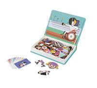 Janod - Magnéti'Book Sport - Gioco Educativo Magnetico 48 Calamite + 16 Carte Modello - Giocattolo per Bambini in Cartone FSC - Dai 3 Anni, J02596