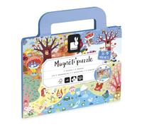 Janod, Magneti'Puzzles 4 Stagioni, Puzzle per Bambini da 36 Pezzi | Valigetta Portatile con Tasche Laterali e Sfondo Modello, Cartone FSC, Da 4 Anni, Motricità Fine e Osservazione
