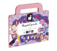 Janod, Magneti'Puzzles Principesse, Puzzle per Bambini da 36 Pezzi | Valigetta Portatile con Tasche Laterali e Sfondo Modello, Cartone FSC, Da 4 Anni, Motricità Fine e Osservazione