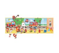 Janod - Magnéti'Stories Pompieri - Gioco Educativo Magnetico 30 Calamite - Giocattolo per Bambini in Cartone FSC - Sviluppa l'Immaginazione e la Manualità - dai 3 Anni, J05453