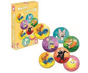 Janod - Mémo Rigolooo - Gioco di memoria e associazione - Da 2 a 6 giocatori - Da 3 anni - J02736