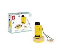 Janod - Microscopio Tascabile Nomade per Bambini - Ingrandimento 50x-250x + Supporto in Legno - Concepito per Scoprire la Natura e Il Giardino - dai 3 Anni