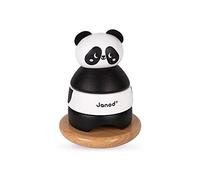 Janod - Misirizzi Panda in Legno Massiccio - Gioco Didattico con Manipolazioni e Incastri - Pittura Ad Acqua - A Partire da 1 Anno, J08188