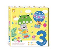 Janod - My Arts & Crafts - dai 3 Anni - Grossi Strass - 4 Quadri - Kit Creativo per Bambini - Apprendimento della Motricità Fine e Concentrazione - J09145