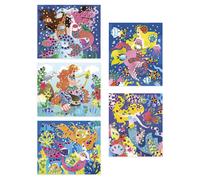 Janod - Cofanetto Paillettes da Incollare Sirene - Les Ateliers du Calme - Kit Attività Creative Bambini - Abilità Fino-Motorie e Concentrazione - Dai 6 Anni, J07926