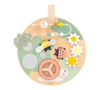 Janod - Pannello Multiattività Sweet Cocoon - 7 attività Prima Infanzia - Multisensoriale - Sviluppa Le Abilità Fino-Motorie - Giocattolo in Legno FSC - Vernice a Base d'Acqua - dai 12 Mesi, J04057
