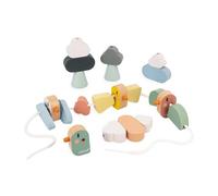 Janod - Perle da Infilare Sweet Cocoon - 21 Perle Uccellini, Ali e Nuvole - Sviluppa Le Abilità Fino-Motorie - Giocattolo in Legno FSC - Gioco Multisensoriale - dai 24 Mesi, J04050