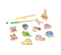 Janod - Pesca con la Pinza Applepop Gioco di Abilità per Bambini - 2 Pinze + 10 Animali + 1 Custodia - Sviluppa Manualità e Concentrazione - Giocattolo in Legno FSC - Dai 3 Anni, J03352