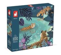 Janod - Puzzle 1000 Pezzi - Tigri al Chiaro di Luna - Per Adulti Adolescenti e Bambini - Fabbricazione Europea e Certificazione FSC - Dai 9 Anni, J02511