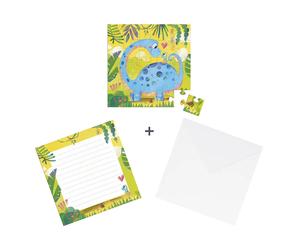 Janod Puzzle 2puzzle Mama Dinosaur And Her Baby 5 Pezzi