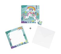 Janod Puzzle 2puzzle Mama Unicorn And Her Baby 5 Pezzi