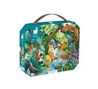 Janod - Puzzle Bambini 100 Pezzi, Avventura Inca - Gioco Educativo Abilità Motorie e Concentrazione - Valigetta con Manico - Prodotto in Francia - Certificazione FSC - Da 6 Anni in Su, J02667