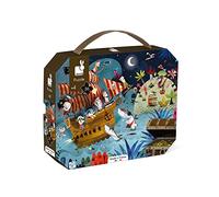 Janod - Puzzle Bambini 36 Pezzi, Caccia Al Tesoro- Gioco Educativo Abilità Motorie e Concentrazione - Valigetta con Manico - Prodotto in Francia - Certificazione FSC - Da 4 Anni in Su, J02614