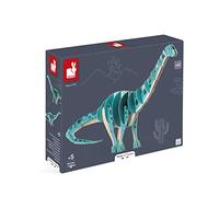 Janod - Puzzle Bambini 3D Diplodoco - Puzzle 3D 42 Pezzi - Gioco di Costruzione - Cartone FSC - Fabbricato in Francia - Dai 5 Anni, J05840