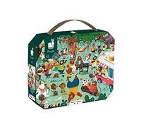 Janod - Puzzle Bambini 54 Pezzi, Orsi - Gioco Educativo Abilità Motorie e Concentrazione - Valigetta con Manico - Prodotto in Francia - Certificazione FSC - Da 5 Anni in Su, J02610