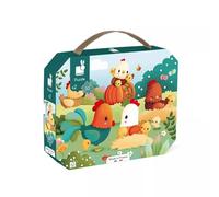 Janod - Puzzle Benvenuti nella Fattoria - Puzzle 20 Pezzi in Cartone FSC - Gioco Educativo - Sviluppa la Pazienza e la Manualità - Fabbricato in Francia - Dai 24 Mesi, J03320