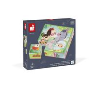 Janod Puzzle Di Blocchi Di Cartone A Tema Animali Da Fattoria Farm 9