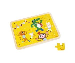 Janod Puzzle di legno 24 pezzi per bambini dai 4 anni, Modello incluso + Gioco dei 5 errori sulla tavola, Sviluppa la concentrazione e l'osservazione, Prodotto FSC, J07125