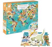 Janod - Puzzle Didattico per Bambini Dinosauri - 200 Pezzi - Dall'Età di 6 Anni, J02679