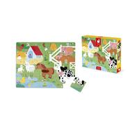 Janod Puzzle Farm Touch And Feel 20 Pezzi