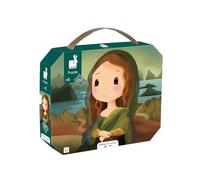 Janod - Puzzle Ispirato Leonardo - Puzzle per Bambini 100 Pezzi - Gioco Educativo - Pazienza e Manualità - Certificato FSC - Dai 6 Anni, J02579