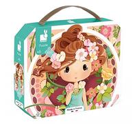 Janod - Puzzle Ispirato Mucha - Puzzle per Bambini 100 Pezzi - Gioco Educativo - Sviluppa Pazienza e Manualità - Certificato FSC - Dai 6 Anni, J02578