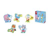 Janod - 5 puzzle evolutivi a tema fattoria - Puzzle evolutivo per bambini da 2 a 10 pezzi - Sviluppa la motricità fine e la logica - Gioco educativo dai 24 mesi in su