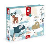 Janod - Puzzle tattile per bambini da 20 pezzi - Foresta - 20 pezzi di cui 7 con texture + 1 poster - Gioco educativo e sensoriale - Tatto, motricità fine e concentrazione - Dai 2 anni