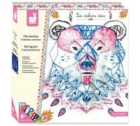 Janod - From 8 years old - Creative Kit - Animal String Art - Decoration Workshops - Creative Leisure - Dexterity and Concentration - J07912
