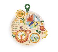 Janod - Ruota del Tempo in Legno FSC - Calendario Educativo per Bambini - Gioco Educativo - Giocattolo in Legno FSC - Dai 3 Anni, J09623