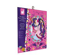 Janod - Set Creativo Mosaici in Gommapiuma Poneys e Unicorni - Les Ateliers du Calme - Abilità Motorie Fini e Apprendimento della Concentrazione - Dai 5 Anni in Su, J07957
