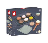 Janod Laboratorio Legno-Kit da Forno-Vassoio per Biscotti con Guanto e spatola-Giocattolo imitativo Accessori da Cucina Ideali per Bambini-da 3 anni-J06643, J06643