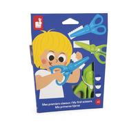 Janod Set di 3 Paia di Forbici con 3 Forme di Taglio-Punte arrotondate di Sicurezza-Lame in plastica-Ideale per attività manuali-per Bambini dai 3 anni-J07405, Multicolore, J07405