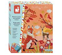 Janod - Set di Pittura Madreperla con Stencil 4 Stagioni - Les Ateliers du Calme - Attività Creative per Bambini - Sviluppo della Motricità Fine e della Concentrazione - Da 7 Anni in Su, J07952