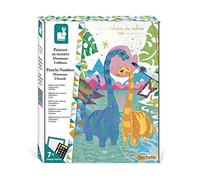 Janod - Set Dipingi con i Numeri Dinosauri - 2 Quadretti Fai-Da-Te - Les Ateliers du Calme - Attività Creativa per Bambini - Dai 7 Anni, J07982
