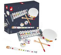 Janod - Set Musicale Coriandoli (Legno), 4 Strumenti, Musicali per Bambini, Giocattolo Di Imitazione e Risveglio Musicale - Da 2 Anni in su, J07600